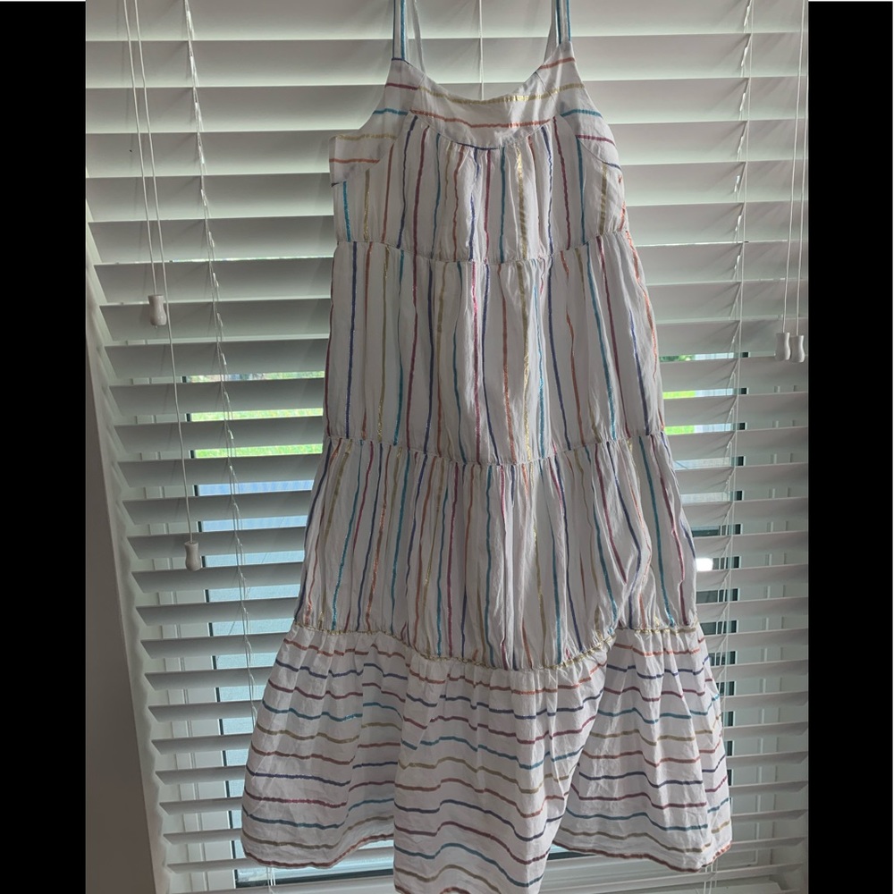 ✨🌈Girls metallic stripe maxi dress